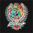 画像5: 【送料無料】CAPTAIN STREET Horse クルーネックスウェット BLACK キャプテンストリート (5)
