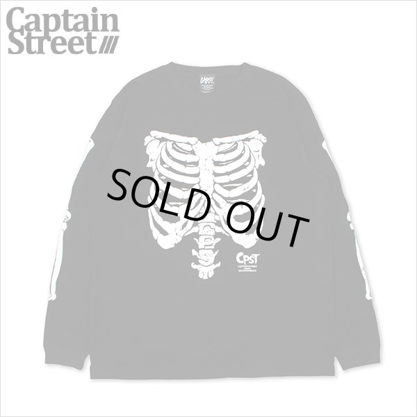 画像1: CAPTAIN STREET Bone L/S Tシャツ BLACK キャプテンストリート (1)