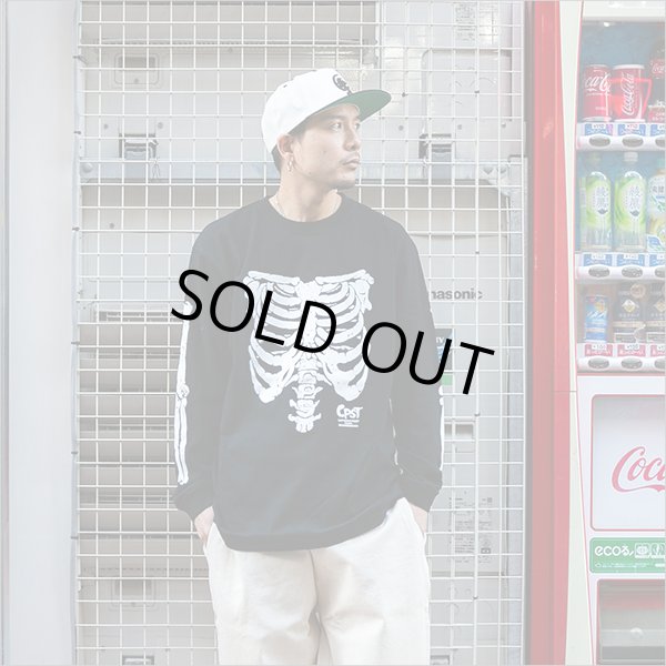 画像2: CAPTAIN STREET Bone L/S Tシャツ BLACK キャプテンストリート (2)