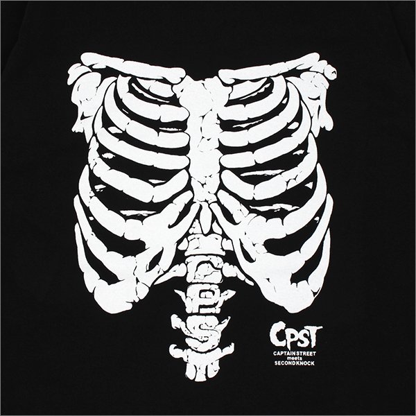 画像4: CAPTAIN STREET Bone L/S Tシャツ BLACK キャプテンストリート (4)