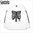 画像1: CAPTAIN STREET Bone L/S Tシャツ WHITE キャプテンストリート (1)