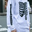 画像3: CAPTAIN STREET Bone L/S Tシャツ WHITE キャプテンストリート (3)