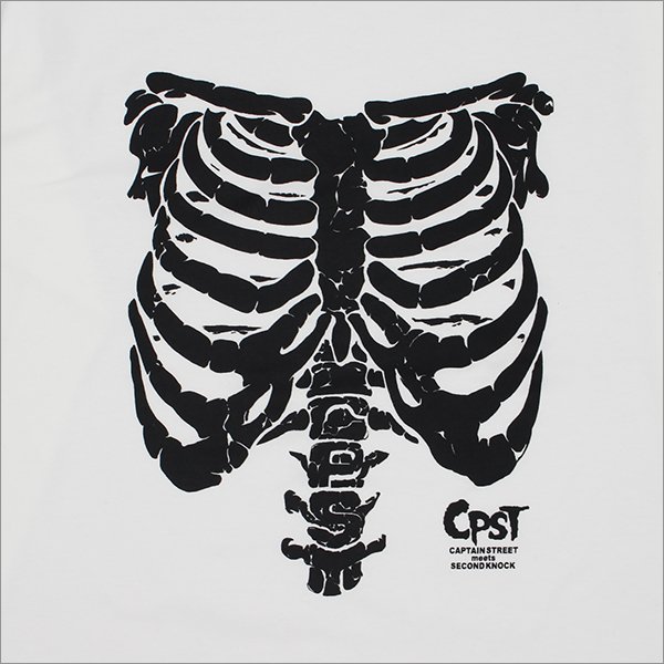 画像4: CAPTAIN STREET Bone L/S Tシャツ WHITE キャプテンストリート (4)