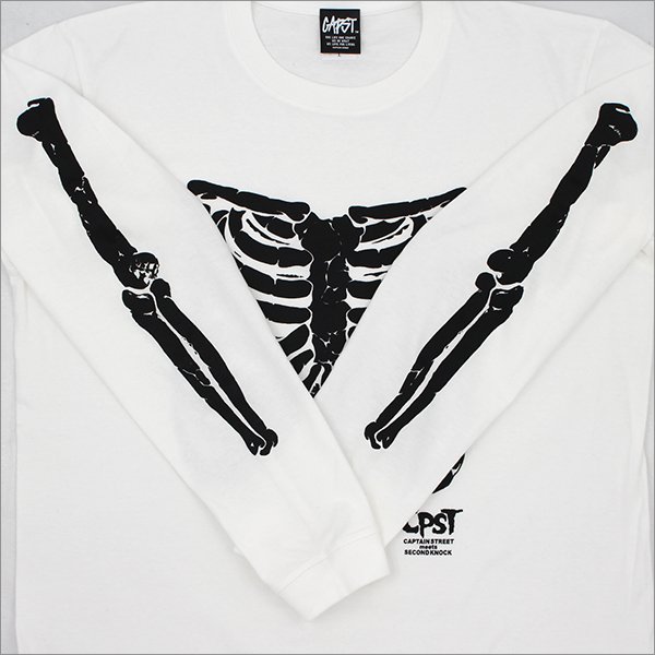 画像5: CAPTAIN STREET Bone L/S Tシャツ WHITE キャプテンストリート (5)