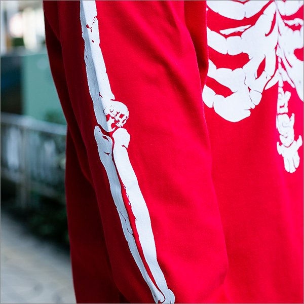 画像3: CAPTAIN STREET Bone L/S Tシャツ RED キャプテンストリート (3)