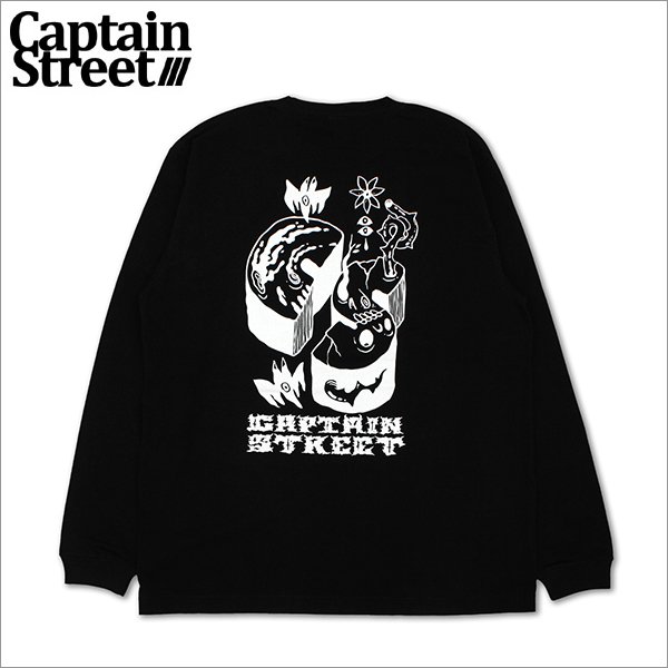 画像1: CAPTAIN STREET MAD L/S Tシャツ BLACK キャプテンストリート (1)