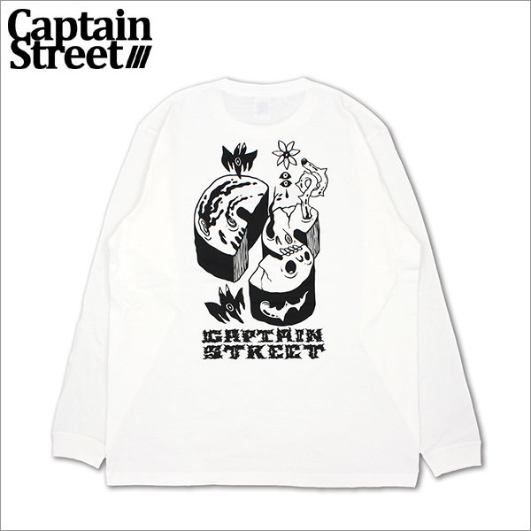 画像1: CAPTAIN STREET MAD L/S Tシャツ WHITE キャプテンストリート (1)