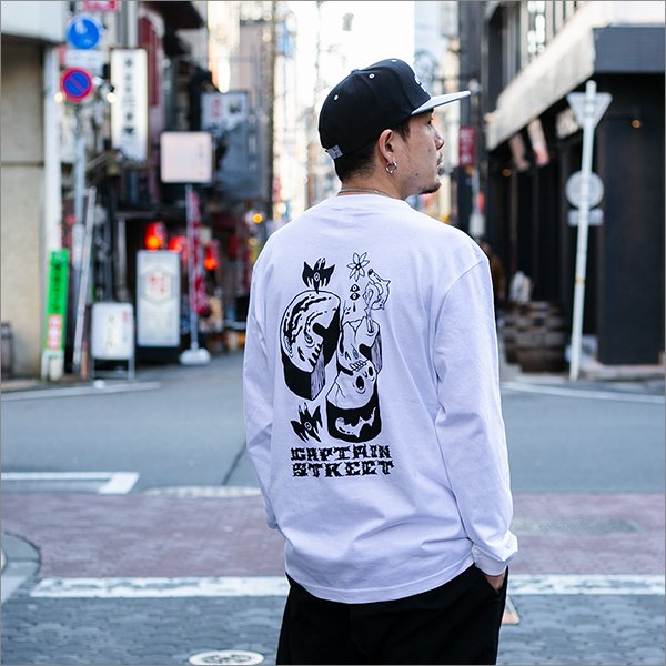 画像3: CAPTAIN STREET MAD L/S Tシャツ WHITE キャプテンストリート (3)