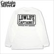 画像1: CAPTAIN STREET LOW LIFE L/S Tシャツ WHITE キャプテンストリート (1)
