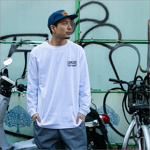 画像4: CAPTAIN STREET LOW LIFE L/S Tシャツ WHITE キャプテンストリート (4)