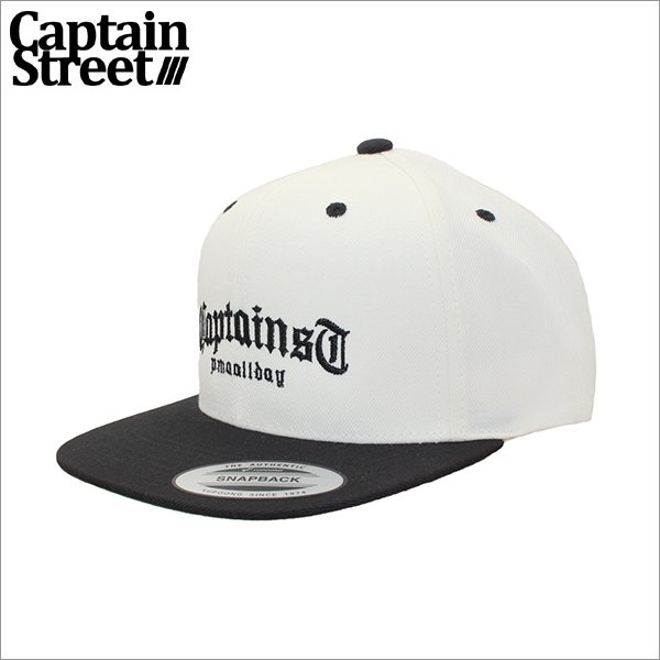画像1: CAPTAIN STREET CRN Logo スナップバックキャップ BLACK/WHITE キャプテンストリート (1)