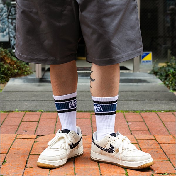 画像2: CAPTAIN STREET CAPST Logo SOCKS WHITE キャプテンストリート (2)