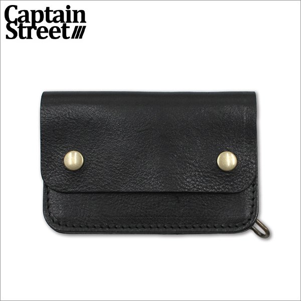 画像1: CAPTAIN STREET トラッカーウォレット ショート BLACK キャプテンストリート (1)