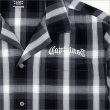 画像4: 【送料無料】CAPTAIN STREET CRN Logo S/Sチェックシャツ BLACK キャプテンストリート (4)