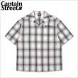 画像1: 【送料無料】CAPTAIN STREET CRN Logo S/Sチェックシャツ WHITE キャプテンストリート (1)
