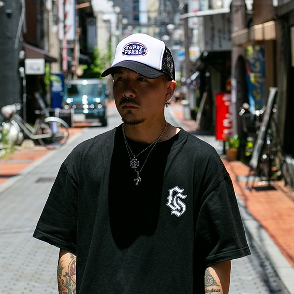 画像2: CAPTAIN STREET OLD POSSE メッシュキャップ BLACK/WHITE キャプテンストリート (2)