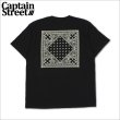 画像1: CAPTAIN STREET BANDANA Tシャツ BLACK キャプテンストリート (1)
