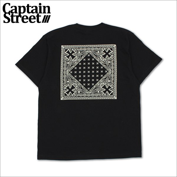 画像1: CAPTAIN STREET BANDANA Tシャツ BLACK キャプテンストリート (1)