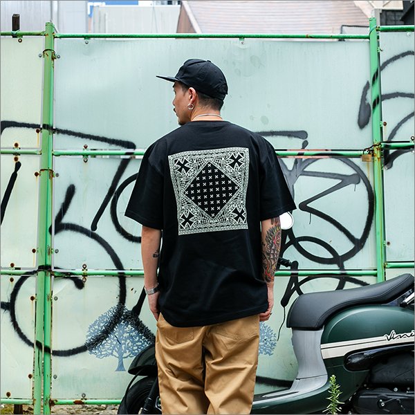 画像3: CAPTAIN STREET BANDANA Tシャツ BLACK キャプテンストリート (3)