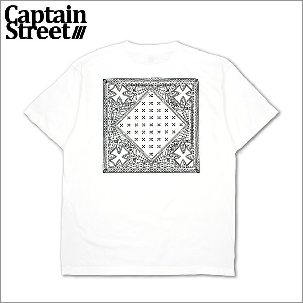 画像1: CAPTAIN STREET BANDANA Tシャツ WHITE キャプテンストリート (1)