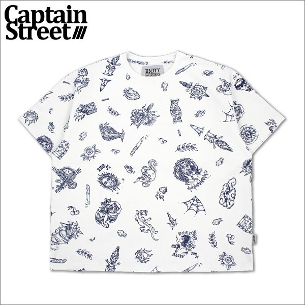 画像1: 【送料無料】CAPTAIN STREET CIXEUR B/S コラボTシャツ WHITE キャプテンストリート (1)