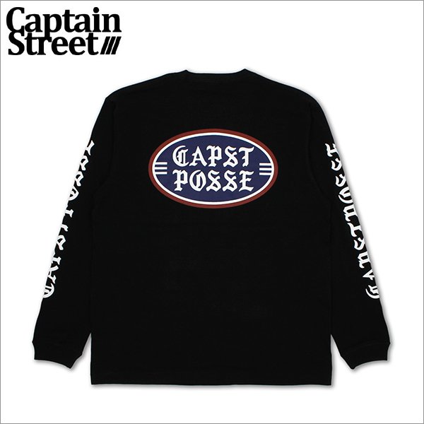 画像1: CAPTAIN STREET OLD POSSE L/S Tシャツ BLACK キャプテンストリート (1)