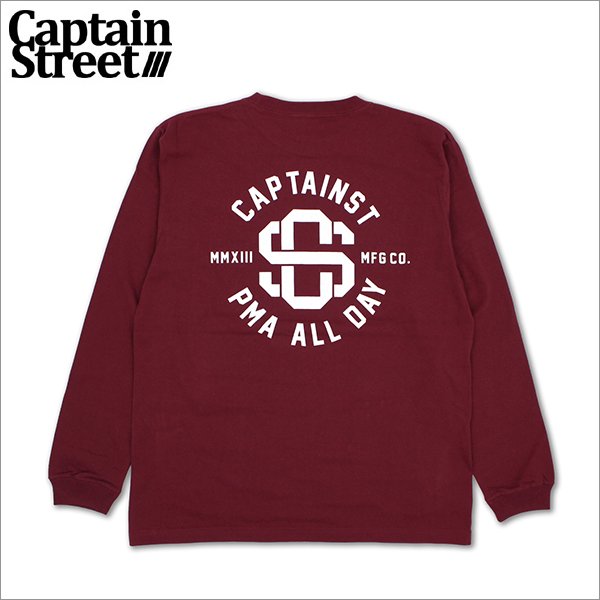 画像1: CAPTAIN STREET VIV L/S Tシャツ BURGUNDY キャプテンストリート (1)