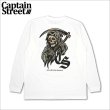 画像1: CAPTAIN STREET Reaper L/S Tシャツ WHITE キャプテンストリート (1)