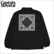 画像1: 【送料無料】CAPTAIN STREET BANDANA コーチJKT BLACK キャプテンストリート (1)