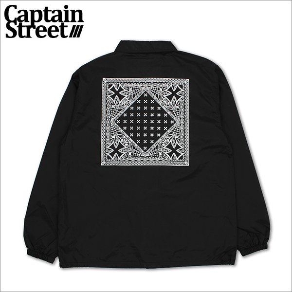 画像1: 【送料無料】CAPTAIN STREET BANDANA コーチJKT BLACK キャプテンストリート (1)