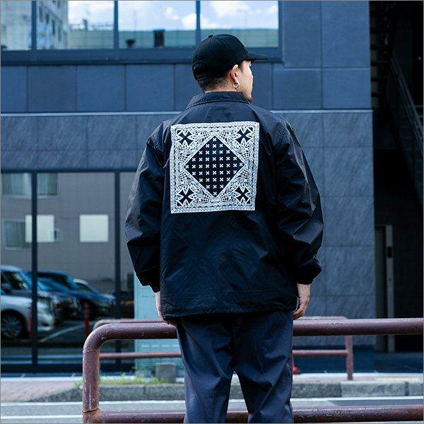 画像4: 【送料無料】CAPTAIN STREET BANDANA コーチJKT BLACK キャプテンストリート (4)