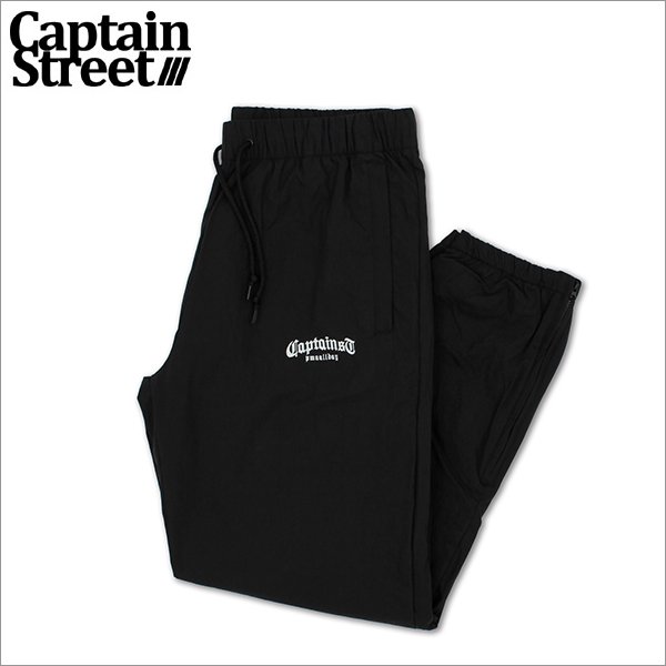 画像1: 【送料無料】CAPTAIN STREET CRN Logo Track Pants BLACK キャプテンストリート (1)