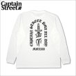 画像1: CAPTAIN STREET Dagger L/S Tシャツ WHITE キャプテンストリート (1)