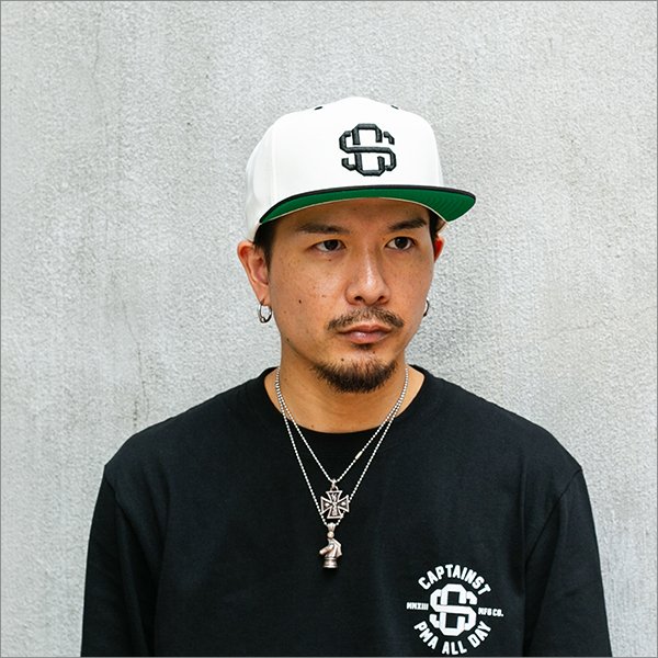 画像2: CAPTAIN STREET eighty スナップバックキャップ BLACK/WHITE キャプテンストリート (2)