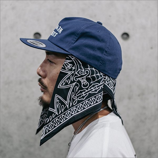 画像3: CAPTAIN STREET BANDANA BLACK キャプテンストリート (3)