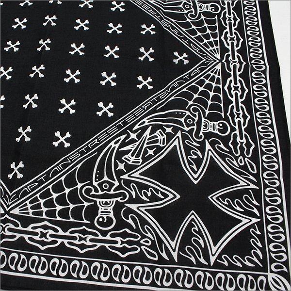 画像4: CAPTAIN STREET BANDANA BLACK キャプテンストリート (4)