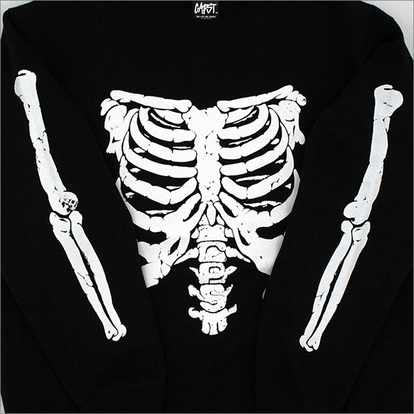 画像4: 【送料無料】CAPTAIN STREET Bone クルーネックスウェット BLACK キャプテンストリート (4)