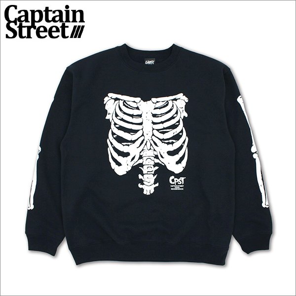 画像1: 【送料無料】CAPTAIN STREET Bone クルーネックスウェット NAVY キャプテンストリート (1)