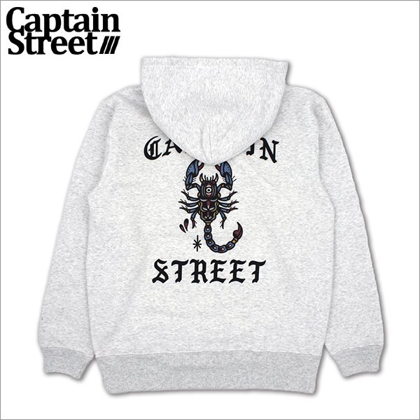 画像1: 【送料無料】CAPTAIN STREET Scorpion P/Oパーカー ASH キャプテンストリート (1)