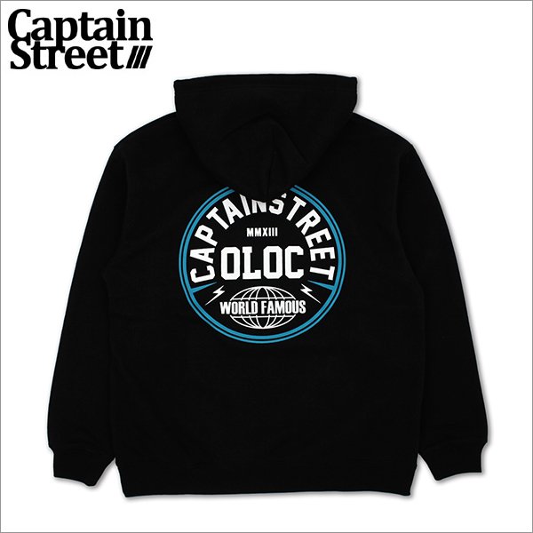 画像1: 【送料無料】CAPTAIN STREET C.E. P/Oパーカー BLACK キャプテンストリート (1)