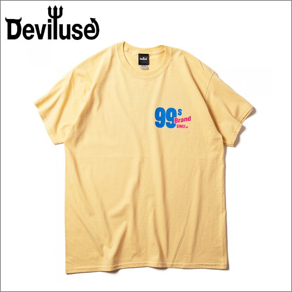 画像1: 【20%OFF】Deviluse デビルユース 99s brand Tシャツ GOLD (1)
