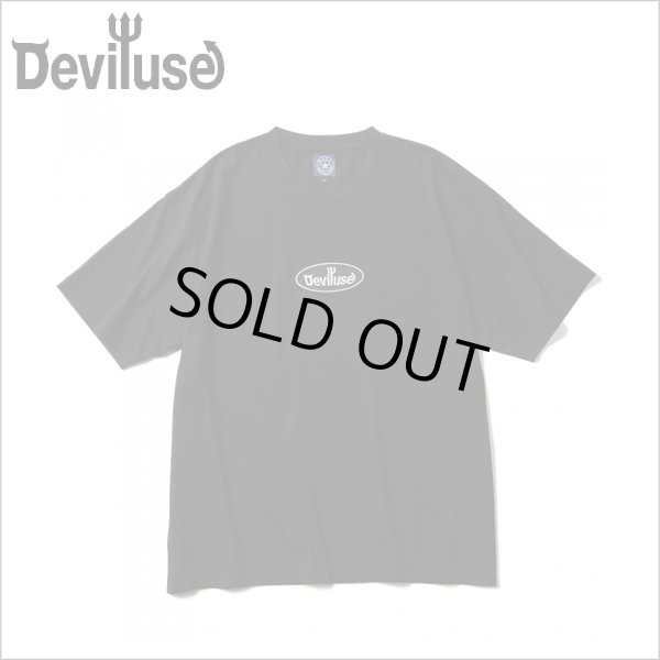 画像1: 【20%OFF】Deviluse デビルユース Oval Logo BIG Tシャツ BLACK (1)