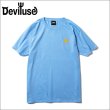 画像1: 【20%OFF】Deviluse デビルユース Heartaches Tシャツ MID BLUE (1)