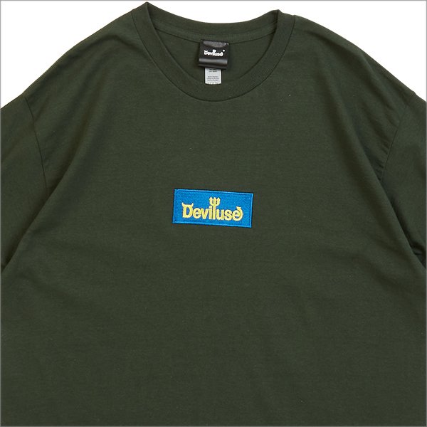 画像3: 【20％OFF】Deviluse デビルユース Blue Box Logo Tシャツ GREEN (3)
