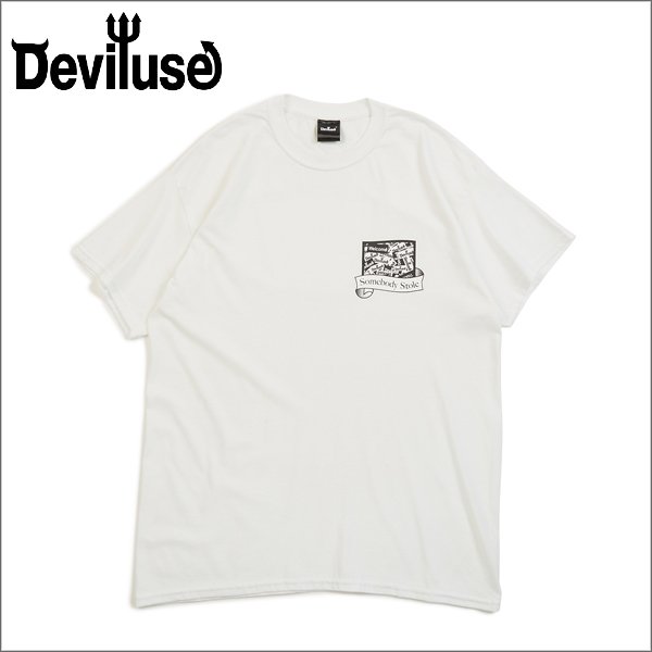 画像1: Deviluse デビルユース Somebody Stole Tシャツ WHITE (1)