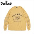 画像1: Deviluse デビルユース Pentagram L/S Tシャツ WASHED MUSTARD (1)