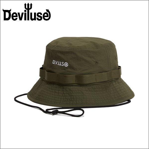 画像1: Deviluse デビルユース DVUS バケットハット OLIVE (1)