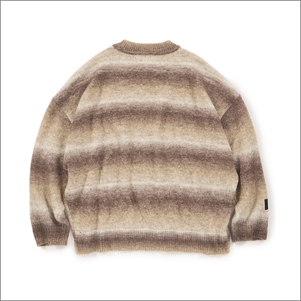 画像2: 【送料無料】Deviluse デビルユース Border Knit Crewneck BROWN (2)