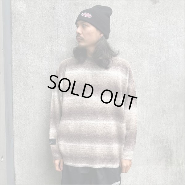 画像3: 【送料無料】Deviluse デビルユース Border Knit Crewneck BROWN (3)