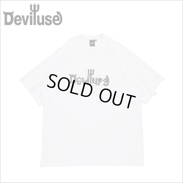 画像1: Deviluse デビルユース Foaming Logo Tシャツ WHITE (1)